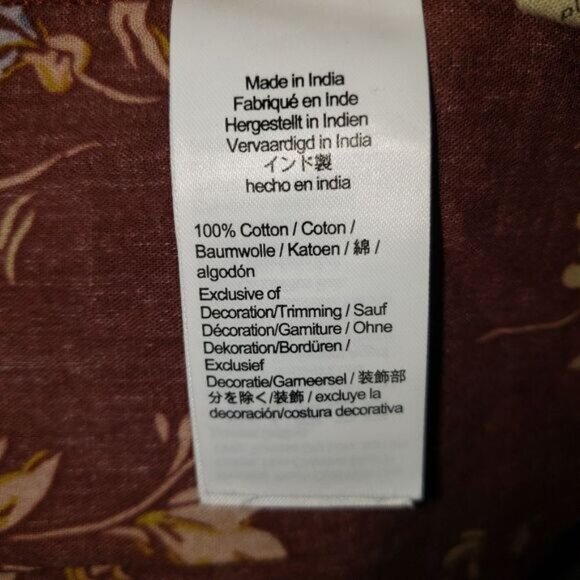 Madewell Lucie Smocked Square Neck Peplum Floral Blouse Size 6 New - Picture 7 of 9